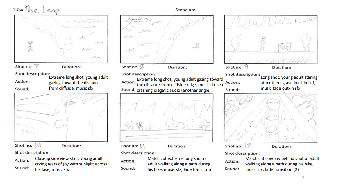 Storyboard page 2 for The Leap