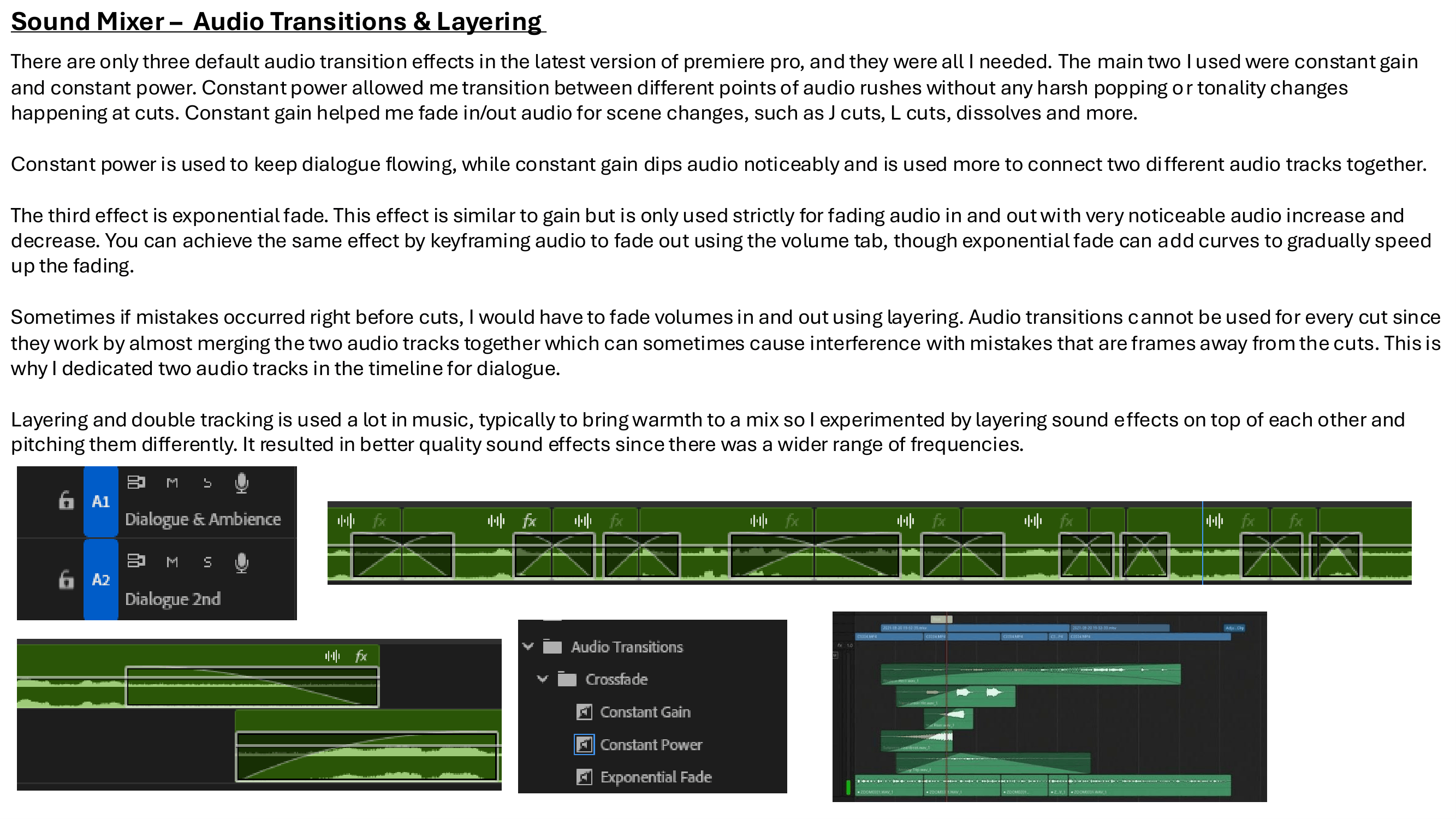 Audio engineering breakdown, part 2, for Change Here For;